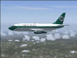 This Is A Boeing 737-200 Model By Ffx/Sga Repainted In The Bouraq Airline Colours By Herly