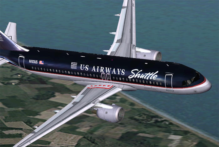Fs2002 Project Airbus A320-200 Us Air Shuttle This Gmax Aircraft Features An Accurately Mo — 1