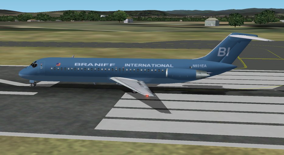 Fs2002 Braniff International Mcdonnell Douglas Dc-9-14 Registration N931Ea.the Exclusively — 1