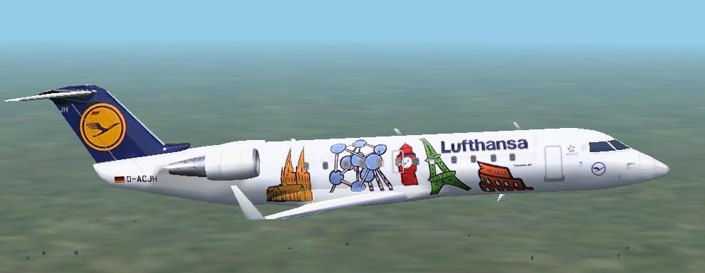 Fs2002 Crj-200 Lufthansa D-Acjh Little Europe — 1