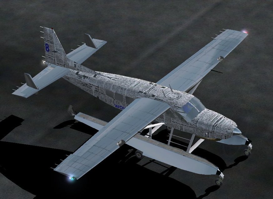 Only For Fs2002 Cessna 208 Caravan Amphibian