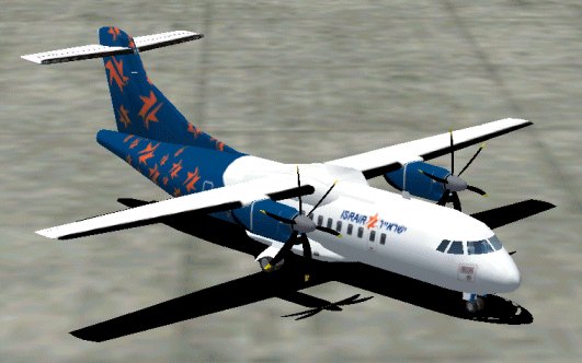Fs2002 - Israir Atr-42-500 Gmax Model For Flight Simulator 2002 Pro — 1