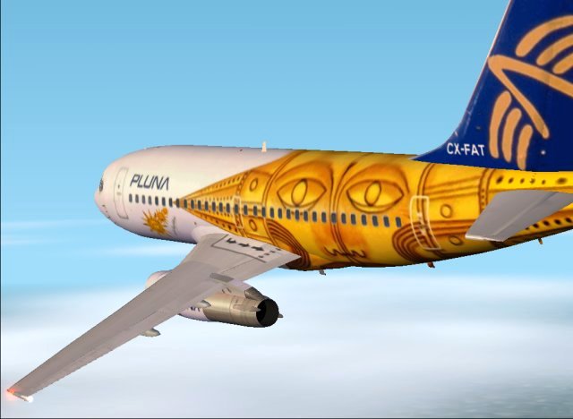 Fs2002 Boeing 737-2Q8 Pluna (Sun Special Squeme) — 1