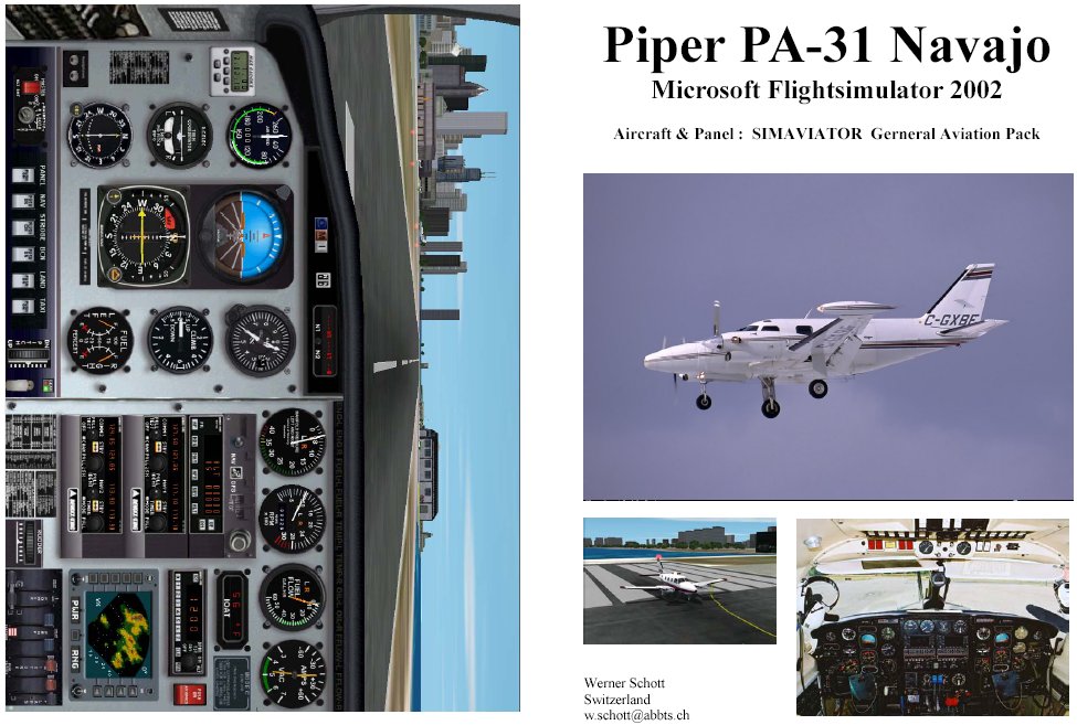 Fs2002 Manual/Checklist Piper Pa-31 Navajo — 1