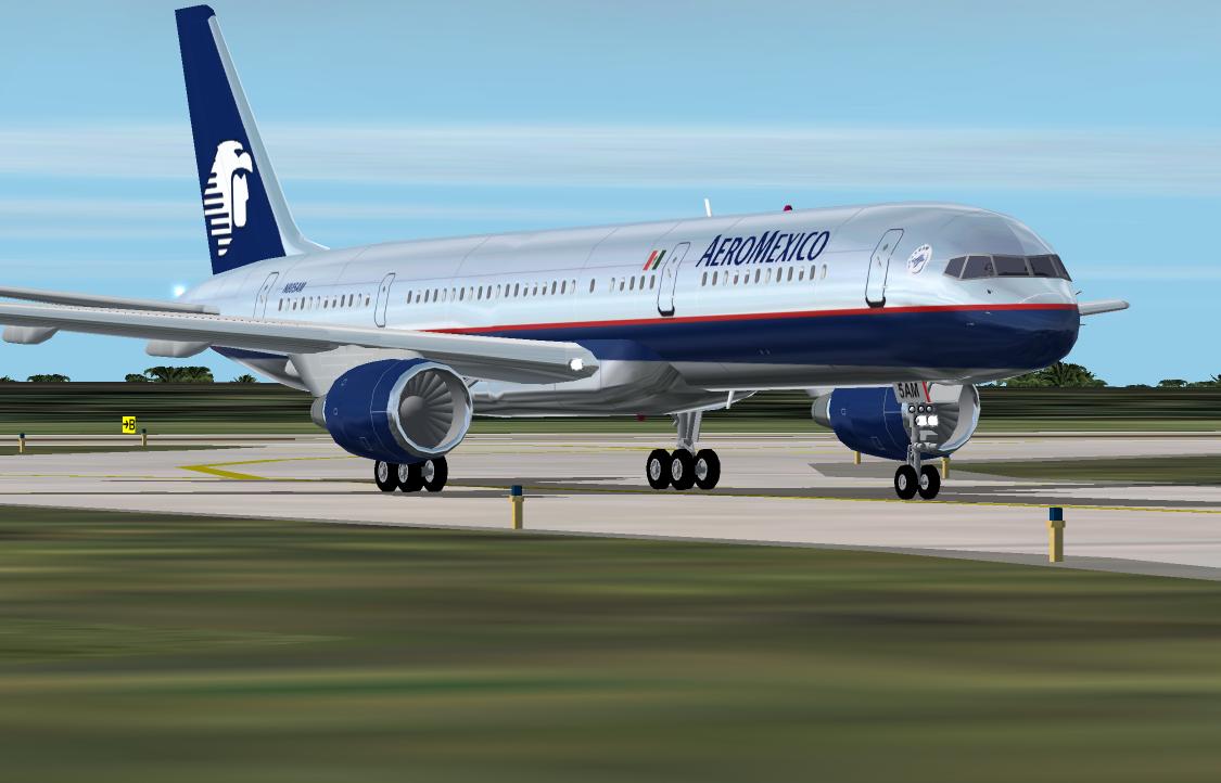 Fs2002 Aeromexico Gmax Boeing 757-200 Designed By Mike Stone, Repainted By Angel Salazar