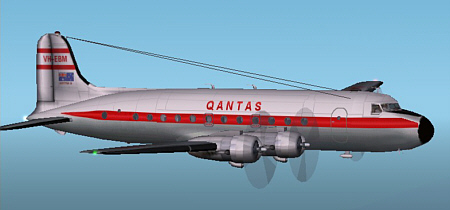 Fs2002 Qantas Douglas Dc-4 , Registration Vh-Ebm — 1