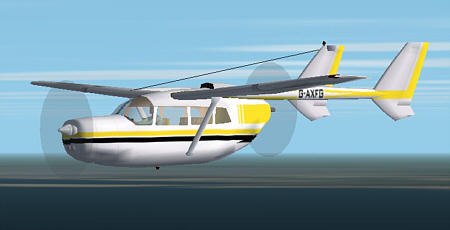Fs2002 Cessna 337 Super Skymaster, Registration G-Axfg