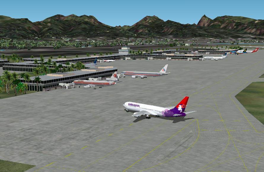 Fs2002 Honolulu International Airport Static Aircraft, Oahu, Hawaii Hnl By: Bill Melichar — 1