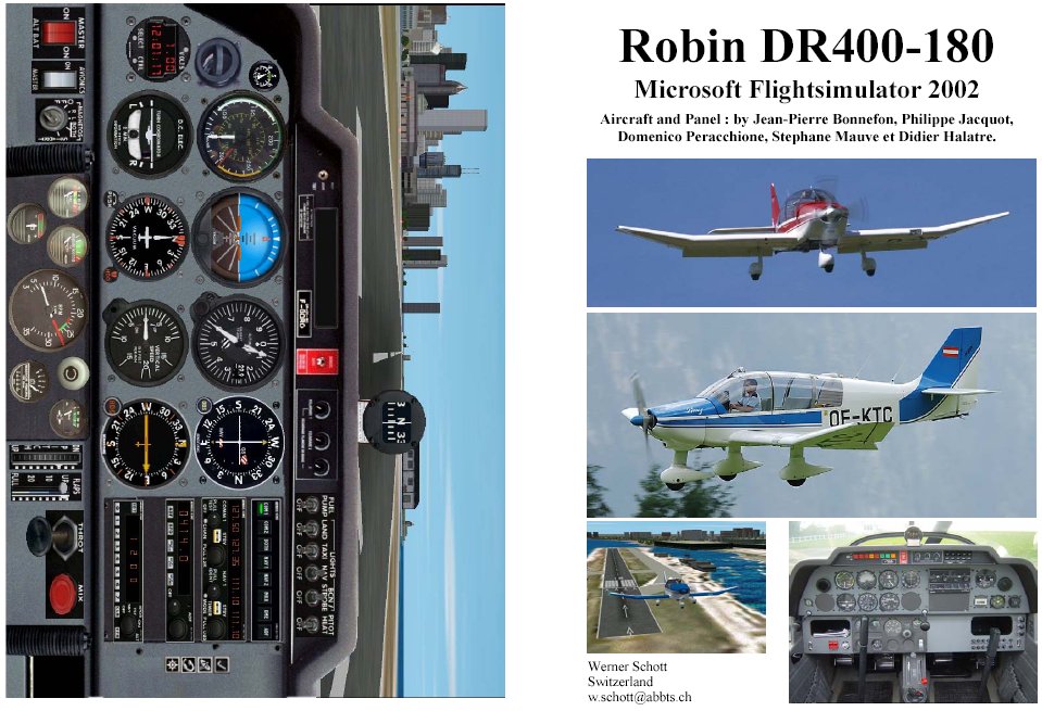 Fs2002 Manual/Checklist Robin Dr400-180 — 1