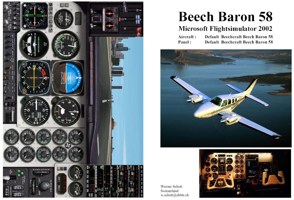 Fs2002 Manual/Checklist Default Beechcraft Beech Baron 58 — 1