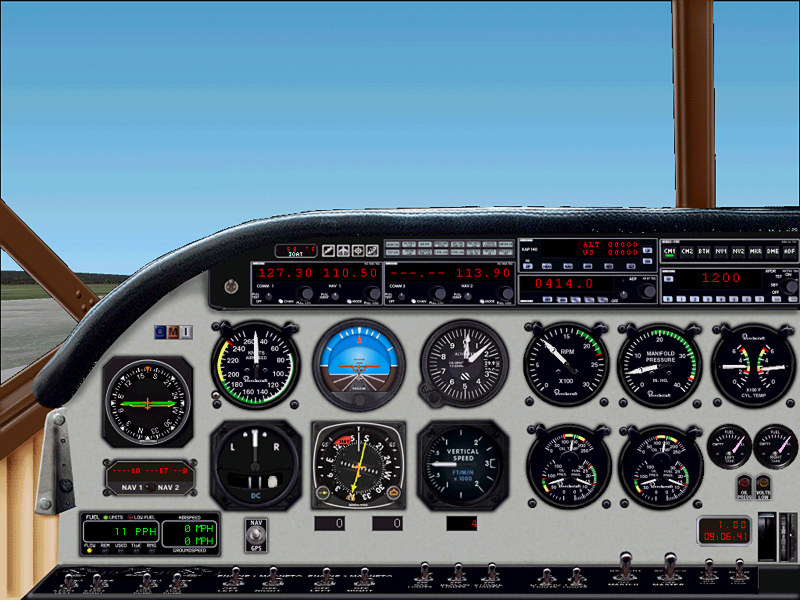 Fs2002 Beechcraft Super G18 Panel Mod This Is A Modification Of The Default Panel Which Co