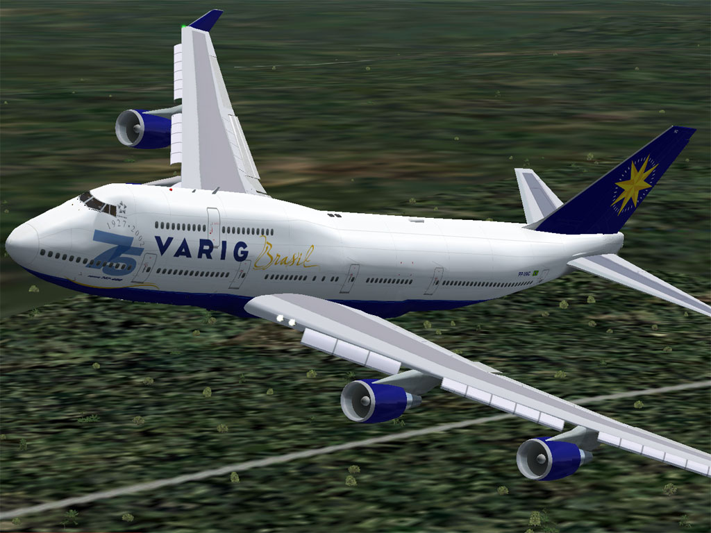 Fs2002 Varig Meljets B747-400F This Is A Fictional Textures Repaint For Meljets Wonderful — 1