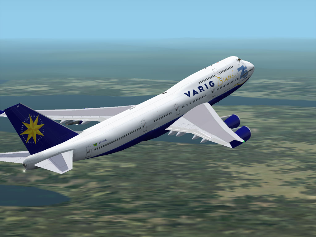 Fs2002 Varig Meljets B747-400F This Is A Fictional Textures Repaint For Meljets Wonderful