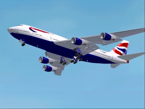 Fs2002 British Airways Boeing 747-400 (Default Model)