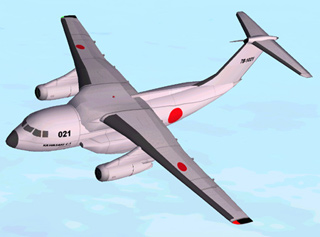 Kawasaki C-1 - Japan Shot-Range Military Transport Fs2002 Model - Flight Simulator Design — 1