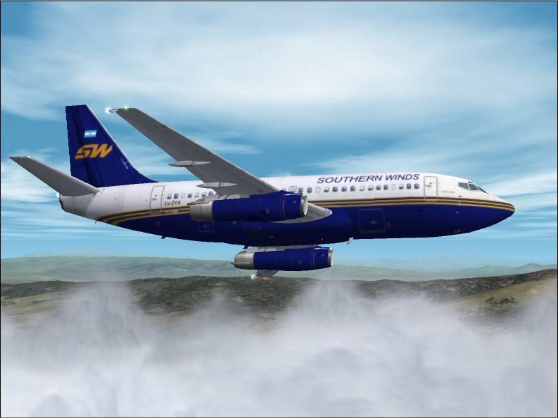 Fs2000 - Fs2002 Boeing 737-287 Advanced Southern Winds Registration Lv-Zyx (Buenos Aires) — 1