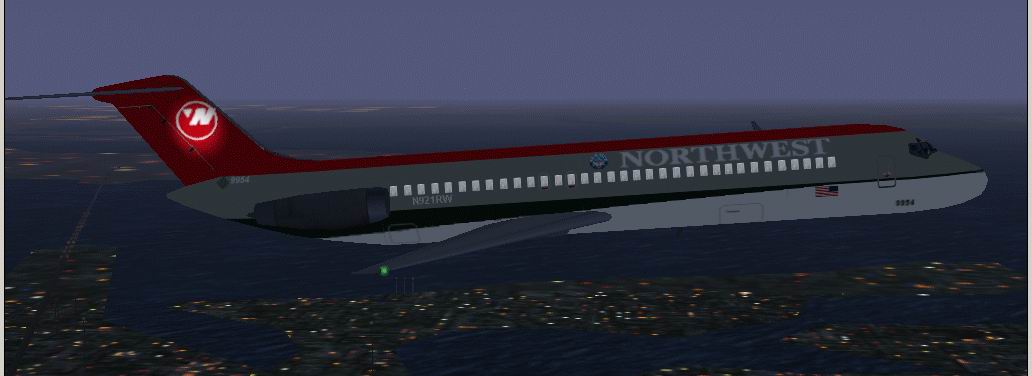 Fs2000/2002 Northwest Dc-9-32 This Is A Dc-9-32 Series Passenger Jet In The Paintscheme Of — 1