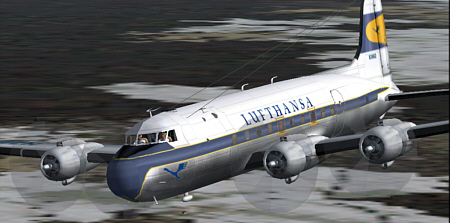 Fs2002 Lufthansa Douglas Dc-4 Freighter, Registration N30042