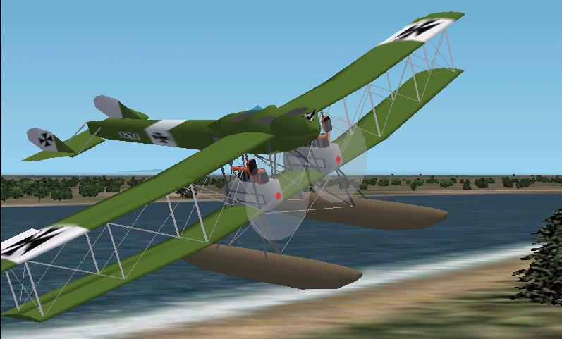 Flight Simulator 2002 - Fs2002 - Gotha G.i Wasserdoppeldecker, 1916 Gotha G.i Ursinus Sea-