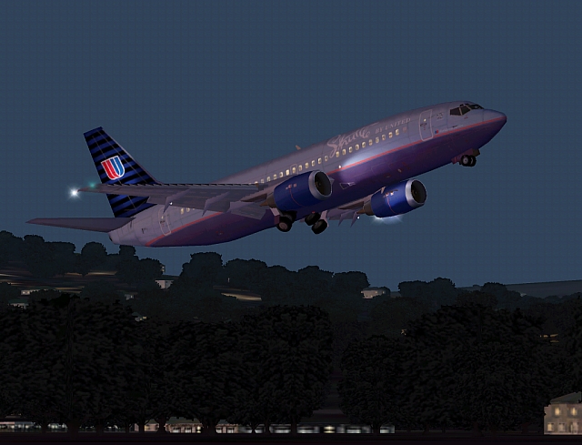 Fs2002 Boeing 737-322 Shuttle By United Original Aircraft Version Project Textures Repaint — 1