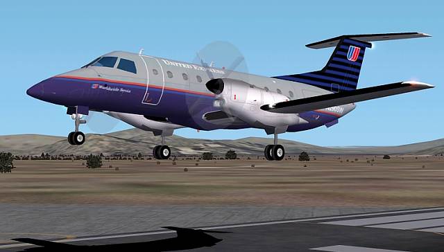 Fs2002 United Express Embraer Emb-120 Brasilia