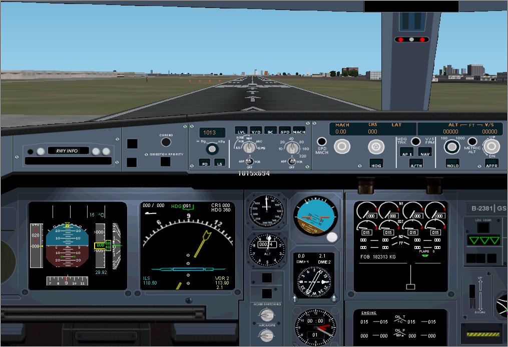 Fs2002 Airbus A-340 Panel Version 3.This Version Have Customized And Recompiled Gauges/Ins