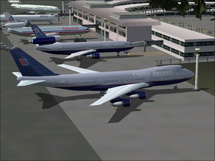 Fs2002 United Airlines Classic Aircraft Includes: Boeing 747-100 N156Ua Boeing 747-200 N16