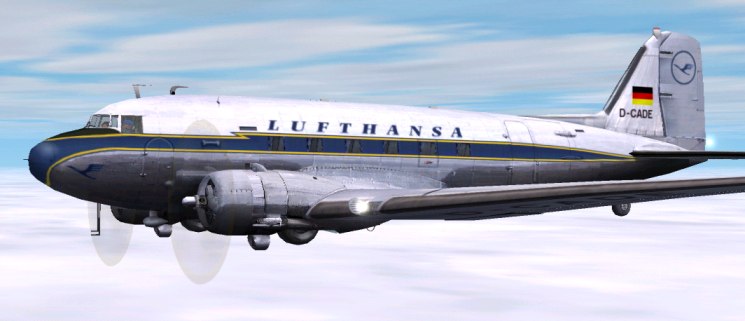 Fs2002 Lufthansa Douglas Dc-3 D-Cade Is One Of Three Dc-3S Operated By Lufthansa Between 1