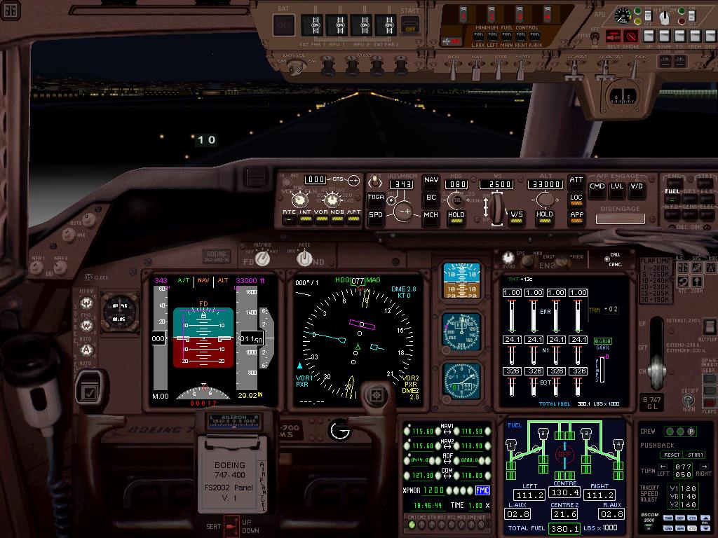 Fs2002 Panel For The Boeing 747-400 (V