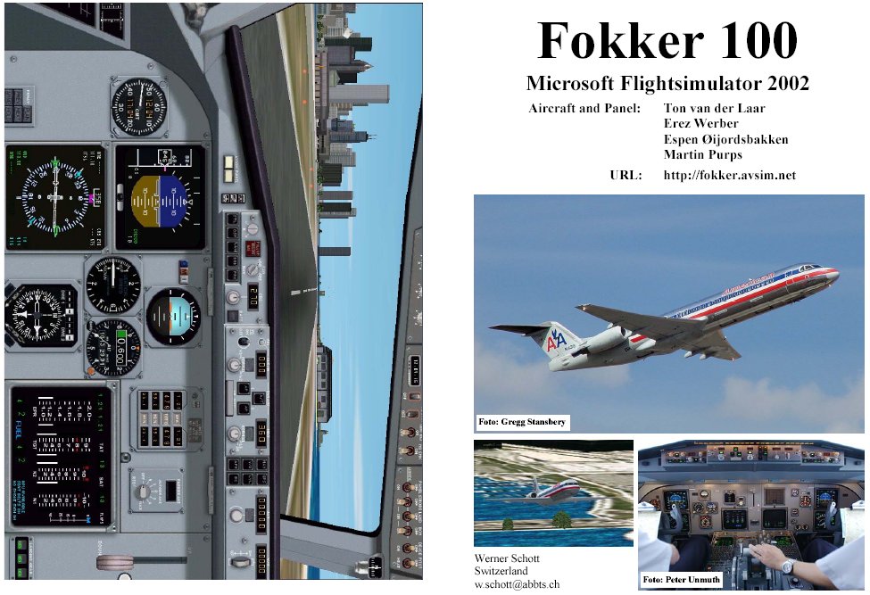 Fs2002 Manual/Checklist Fokker 100