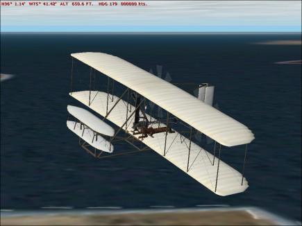 Fs2002 - 1903 Wright Flyer Version 2, Fsds V2 This Version Has An Animated Engine, Control