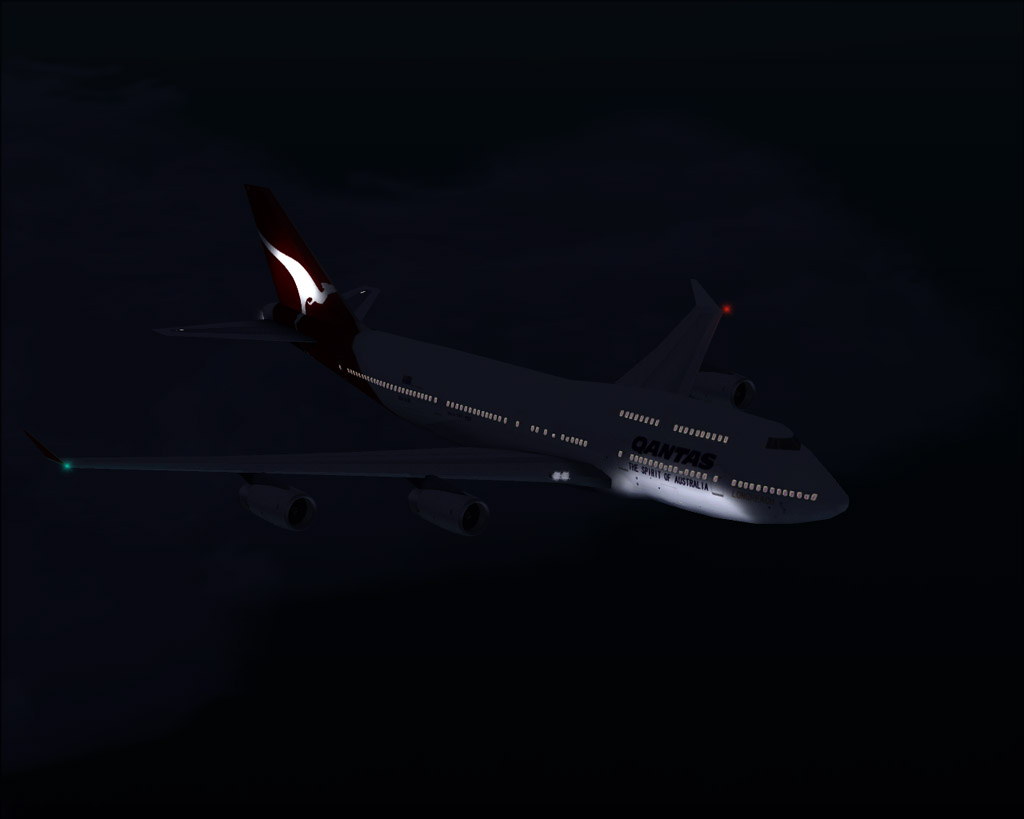 Fs2002 Re-Painted Qantas Boeing 747-400 Rr