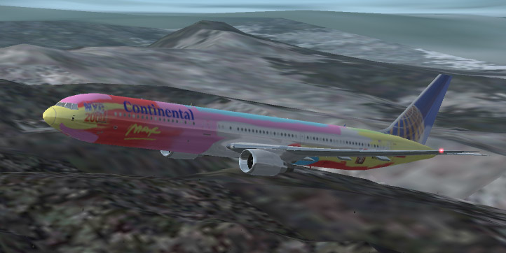 Fs2002 Hi This Is My Continental Peter Max (Nyc2000) Special Livery