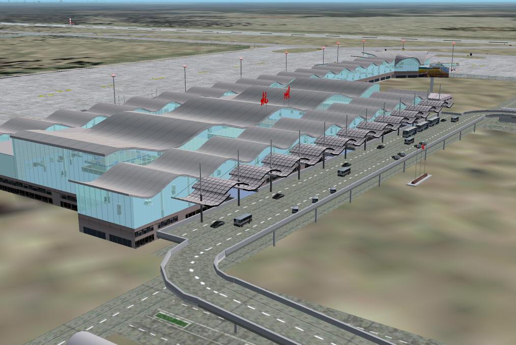 Fs2002 Sceneryzshc, China V2.0 Gmax Hangzhou Xiaoshaninternational Airport Is One Ofthe Mo