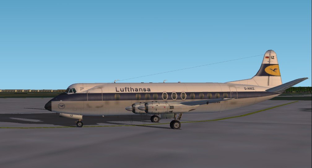 Fs2002 Vickers Viscount 800 Fsds2 Model By Rick Piper, Lufthansa Colours By Tony Madge — 1