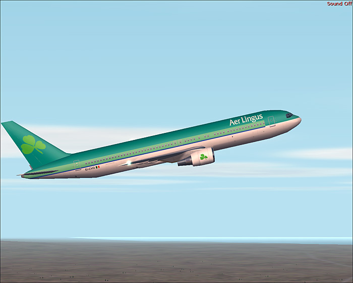 Aer Lingus B767-300Er For Fs2002 Ei-Cvg, Fictional Textures Repaint In Aer Lingus Livery,