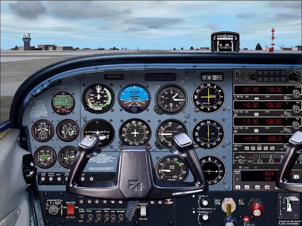 Fs2002 Cessna Panel V1.1 Upgrade, For The Default Cessna 172Sp Or Any Other Skyhawk