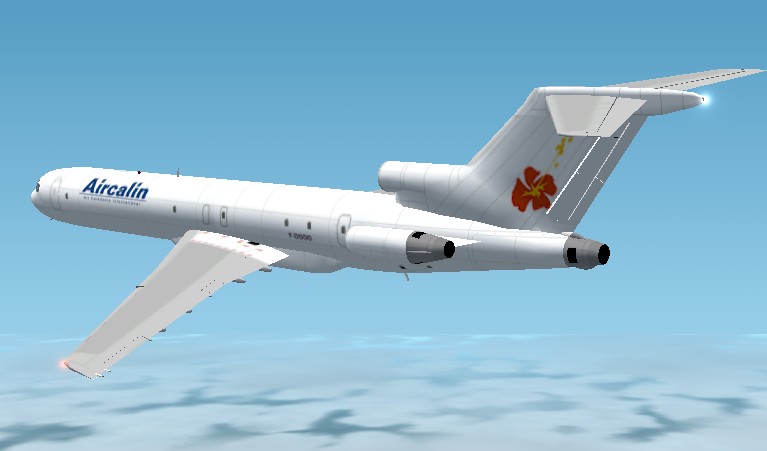 Fs2002 Aircraft Air Caledonie B727-200 Freighter A Textures Repaint Of Mike Stones Gmax 72