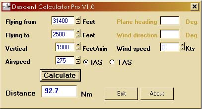 Descent Calculator Pro Allows You To Calculate With A 1% Accuracy Your Distance Of Descent
