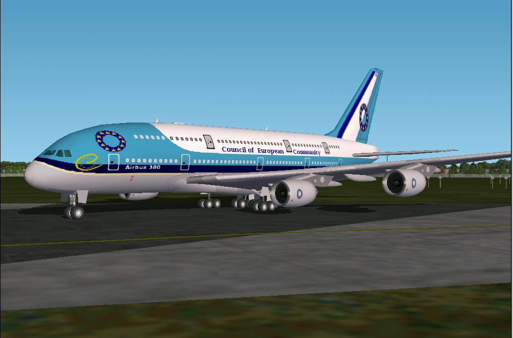 Fs2002 Airbus 380, Fictional, Council Of European Comunity, Airbus A380 Promx Version 2 Th — 1