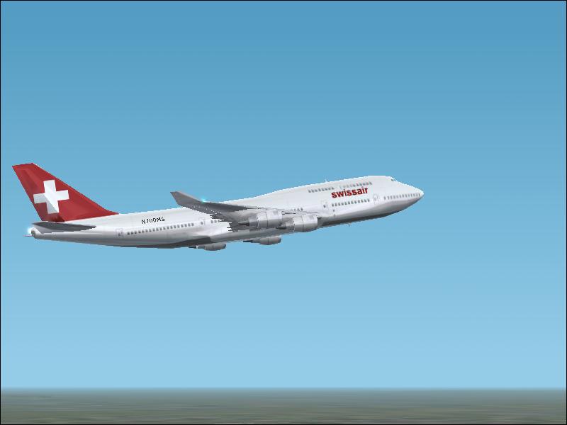 Fs2002 Swissair Boeing 747-400 Swissair Boeing 747-400.A Textures Repaint Of The Default B
