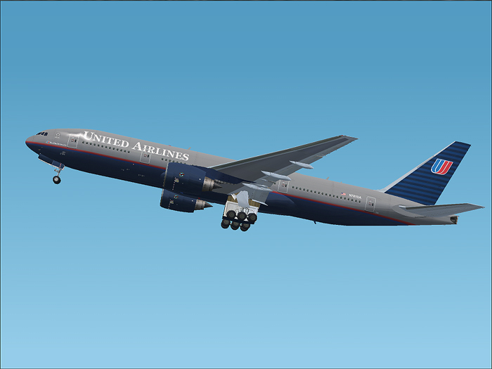Fs2002 United Airlines Meljet Boeing 777-200 Er Boeing 777-200 For Fs2002 Version 1.0 In U