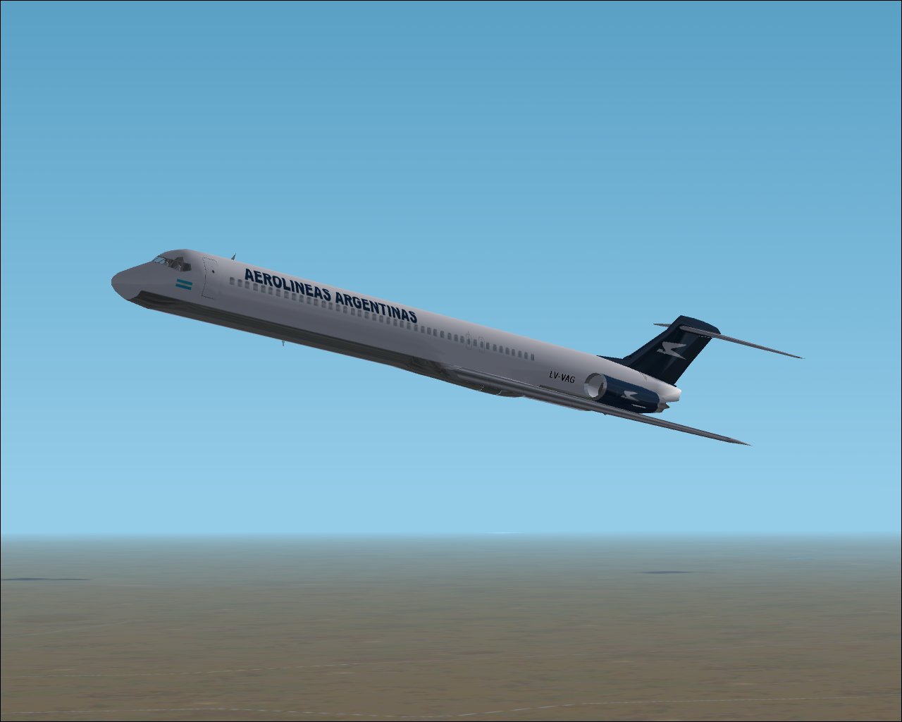 Default Md-83 For Microsoft Flight Simulator 2002 In New Livery For Aerolineas Argentinas
