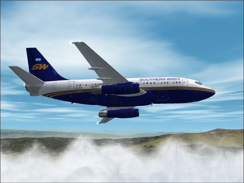Fs2000 - Fs2002 Boeing 737-287 Advanced Southern Winds Registration Lv-Zyx (Buenos Aires)