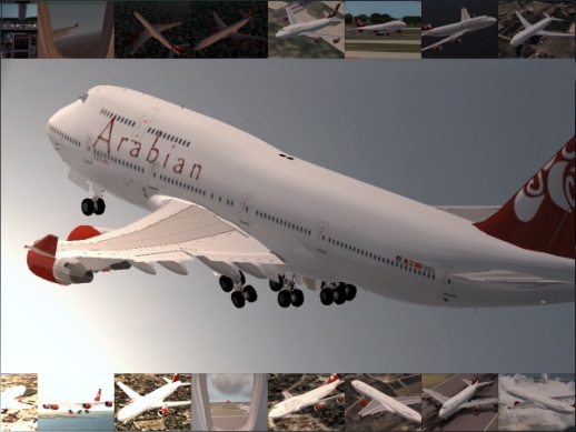 Fs2002 Boeing 747-400 Arabian Airlines Virtual Aviation Boeing 747-400 F-Bsfa