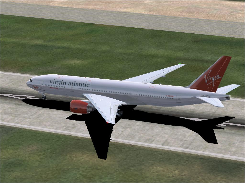 Fs2002 Virgin Atlantic Boeing 777-200, Registration G-Vhmk (Fictional) Named Atlantic Lady
