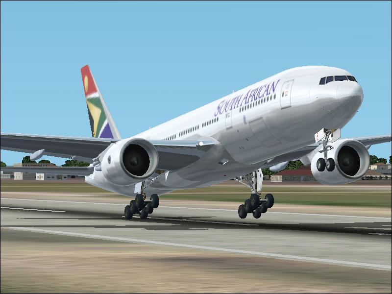 Fs2002 South African Boeing 777-200, Registration Zs-Saj(Fictional)