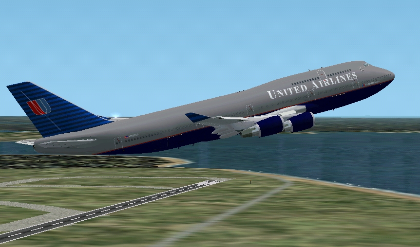 Fs2002 Boeing 747-400 United Airlines United Airlines N107Ua For Fs2002