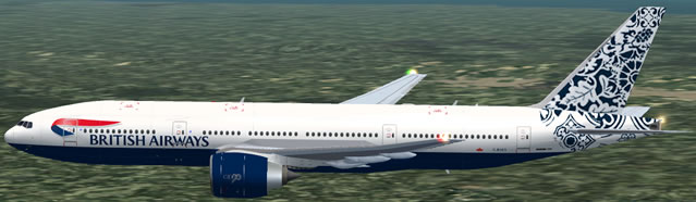 Fs2002 Meljet Boeing 777-200Er Livery: British Airways Netherlands G-Raes Type: Boeing 777