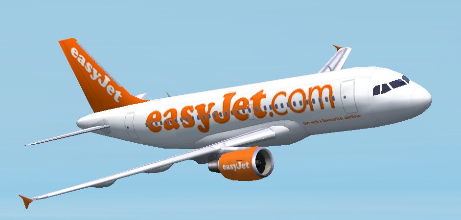 Fs2002 Airbus A319 Easyjet Fictional Livery Until Fall 2003 When Easyjet Will Get Its Firs